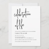 Invitation Célébration De Vie Moderne Boho Simple Script (Devant)