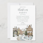 Invitation Célébration de village de Noël rustique (Devant)