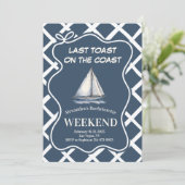 Invitation Célébration de voilier nautique Bachelorette de la (Debout devant)