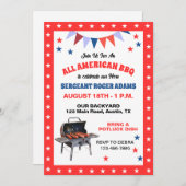 Invitation Célébration de votre héros militaire Anniversaire  (Devant / Derrière)