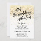 Invitation Célébration décontractée après le mariage confetti (Devant)