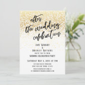 Invitation Célébration décontractée après le mariage confetti (Debout devant)