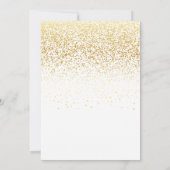 Invitation Célébration décontractée avec notre Confetti doré (Dos)