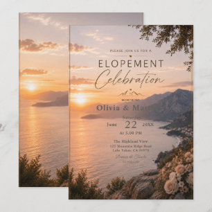 Invitation Célébration d'élopement en montagne