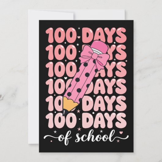 Invitation Célébration des 100 jours d'école (Devant)