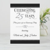 Invitation Célébration des 25 ans de mariage (Debout devant)