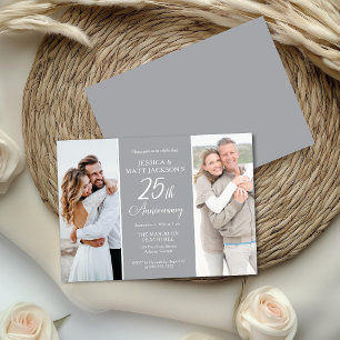 Invitation Célébration des 25 ans de mariage Alors et mainten