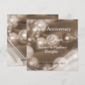 Invitation Célébration des 30 ans de mariage de perle © (Devant / Derrière)