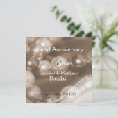 Invitation Célébration des 30 ans de mariage de perle © (Debout devant)