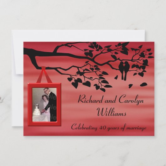 Invitation Célébration des 40 ans de mariage (Devant)