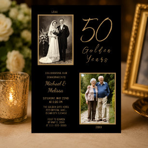 Invitation Célébration des 50 années d'or des grands-parents