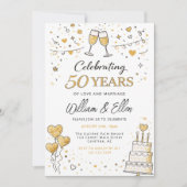 Invitation Célébration des 50 ans de mariage (Devant)