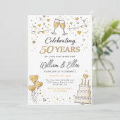 Invitation Célébration des 50 ans de mariage (Debout devant)