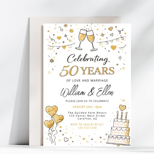 Invitation Célébration des 50 ans de mariage