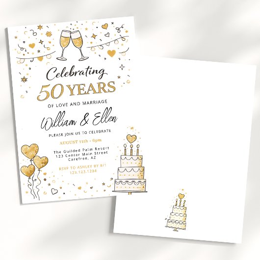 Invitation Célébration des 50 ans de mariage