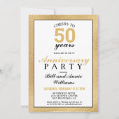 Invitation Célébration des 50 ans de mariage Félicitations po (Devant)