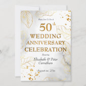 Invitation Célébration des 50 ans de mariage Fête d'or (Devant)
