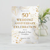 Invitation Célébration des 50 ans de mariage Fête dorée (Debout devant)