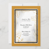 Invitation Célébration des 50 ans de mariage Fête dorée (Dos)