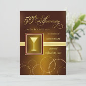 Invitation Célébration des 50 ans de mariage - Moderne (Debout devant)
