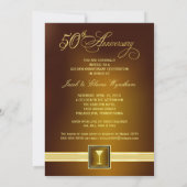 Invitation Célébration des 50 ans de mariage - Moderne (Dos)