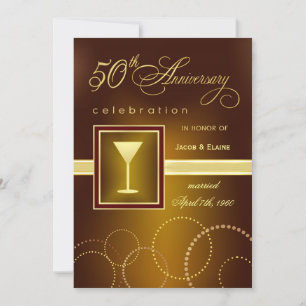 Invitation Célébration des 50 ans de mariage - Moderne