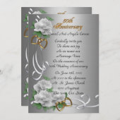 Invitation Célébration des 50 ans de mariage renouvellement d (Devant / Derrière)