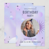 Invitation Célébration des 50 ans, Photo 50e anniversaire  (Devant / Derrière)