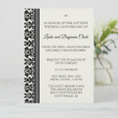 Invitation Célébration des 60 ans de mariage en damas (Debout devant)