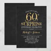 Invitation Célébration des 60 ans de mariage Tableau de craie (Devant / Derrière)