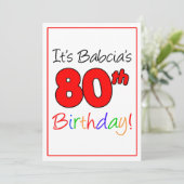 Invitation Célébration des 80 ans de Babcia (Debout devant)