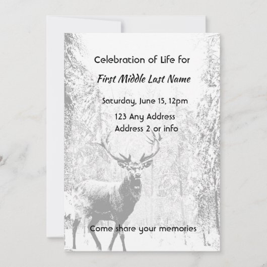 Invitation Célébration des arbres de la forêt du sentier de l (Devant)