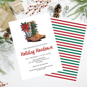 Invitation Célébration des bottes de cowboy pour les fêtes, m