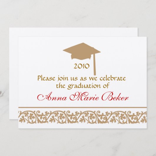 Invitation Célébration des diplômes (Devant / Derrière)