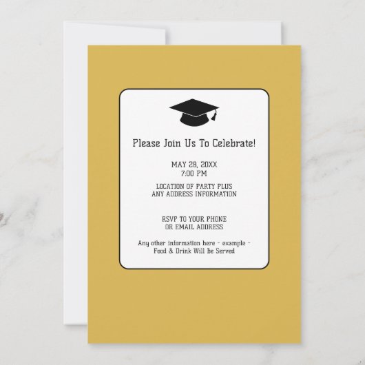 Invitation Célébration des diplômes de groupe - Triple diplôm (Dos)