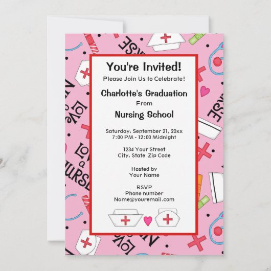 Invitation Célébration des diplômes de l'école de soins infir (Dos)