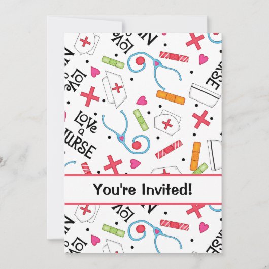 Invitation Célébration des diplômes de l'école de soins infir (Devant)