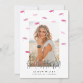 Invitation Célébration des diplômés modernes rose (Devant)