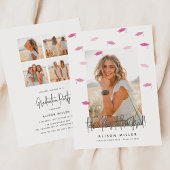 Invitation Célébration des diplômés modernes rose