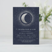 Invitation Célébration des étoiles bleues de minuit (Debout devant)