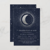 Invitation Célébration des étoiles bleues de minuit (Devant / Derrière)