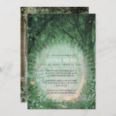 Invitation Célébration des funérailles de la forêt enchantée (Devant / Derrière)