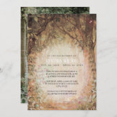 Invitation Célébration des funérailles de la forêt enchantée (Devant / Derrière)
