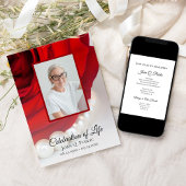 Invitation Célébration des funérailles de la Rose rouge et de