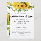 Invitation Célébration des funérailles du tournesol de la Fai (Devant / Derrière)