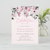 Invitation Célébration des funérailles florales de rose Magno (Debout devant)