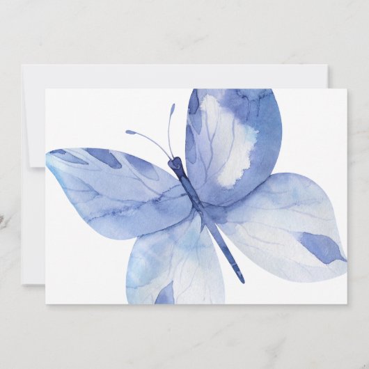 Invitation Célébration des funérailles papillon de la vie Pho (Dos)