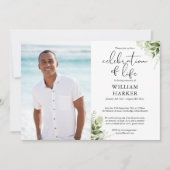 Invitation Célébration des funérailles vertes de la vie (Devant)