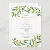 Invitation Célébration des funérailles vertes de la vie Invit (Devant / Derrière)