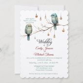 Invitation Célébration des Inséparables rustiques du bois (Devant)